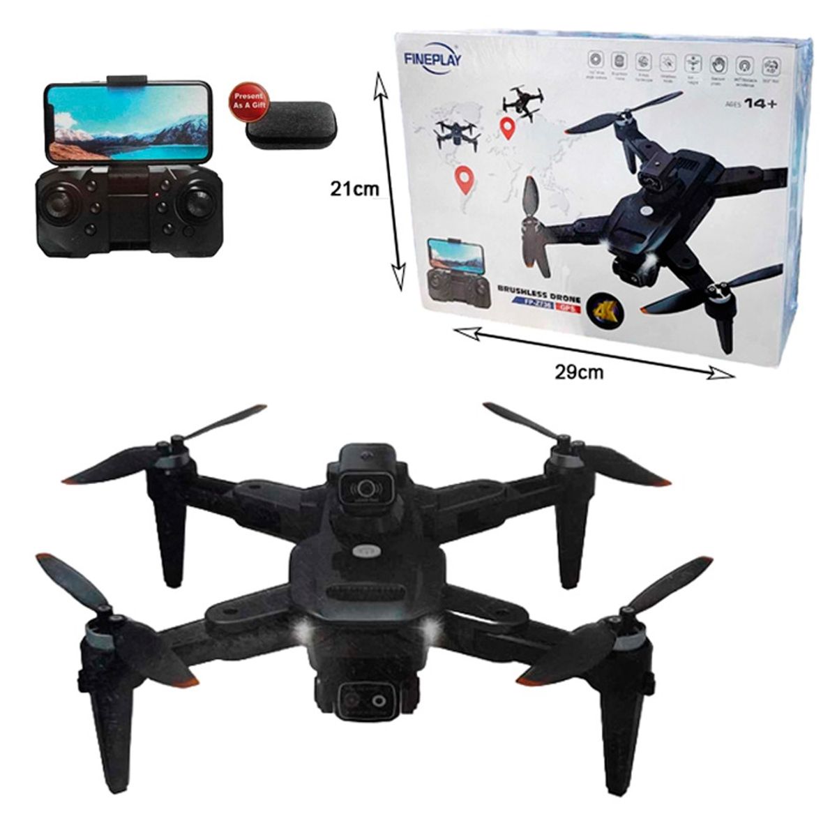 GENERICO - Dron Con Cámara 4K Y Control Remoto 5G GPS