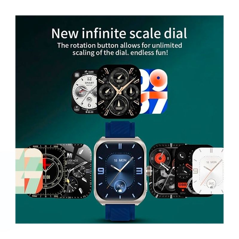 GENERICO - Reloj Inteligente Smartwatch Z88 PRO NFC Pantalla 2.1 Pulgadas Gris