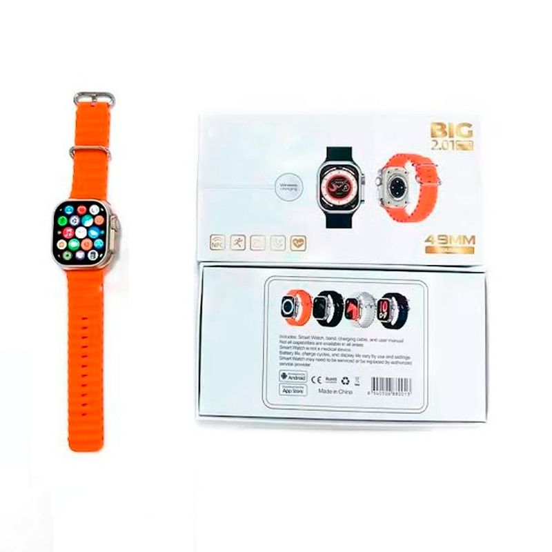 GENERICO - Reloj Táctil Inteligente Smartwatch Lm39 49Mm Naranja