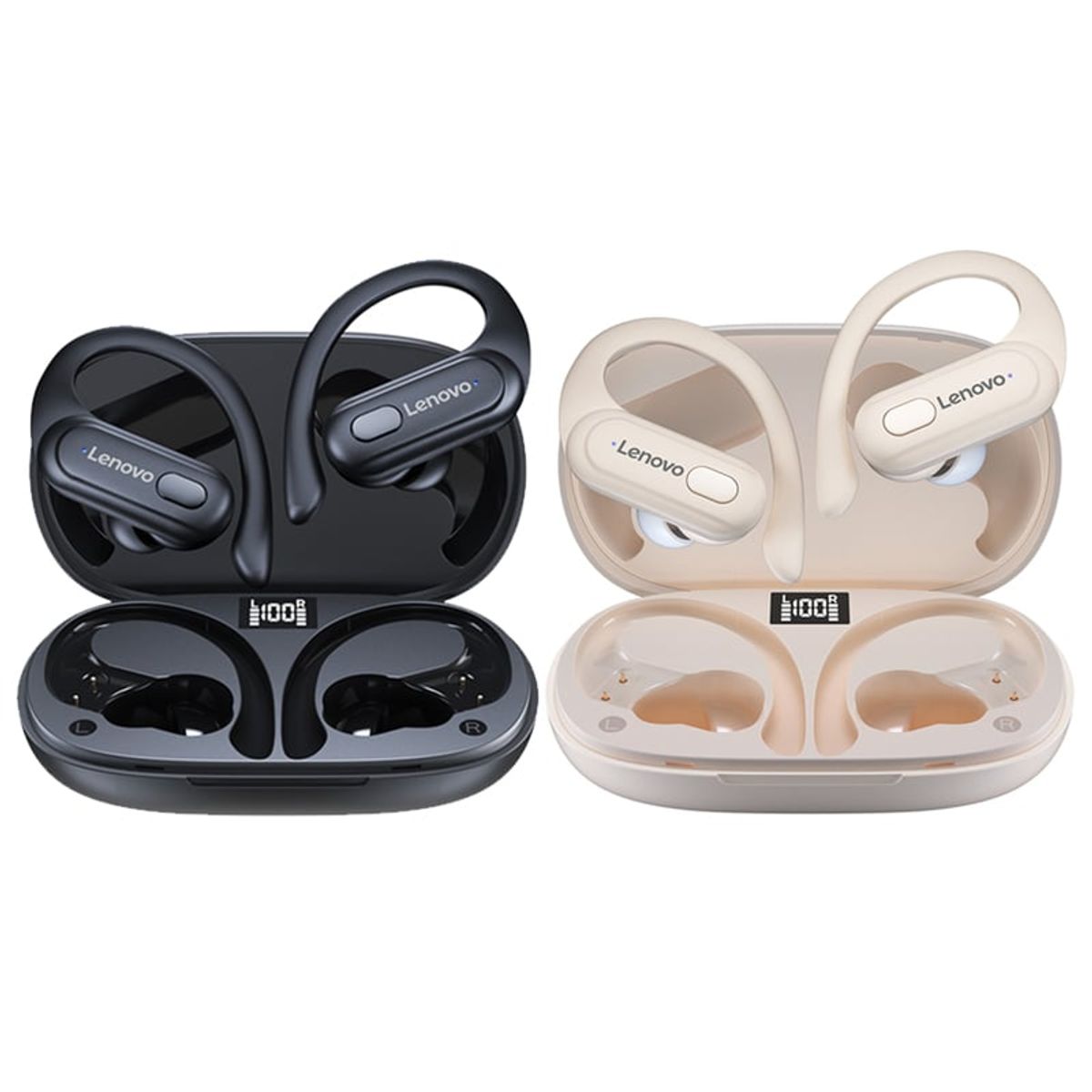 LENOVO - Set 2 De Lenovo Audifonos XT60 De tws Audifonos Bluetooth-Negro