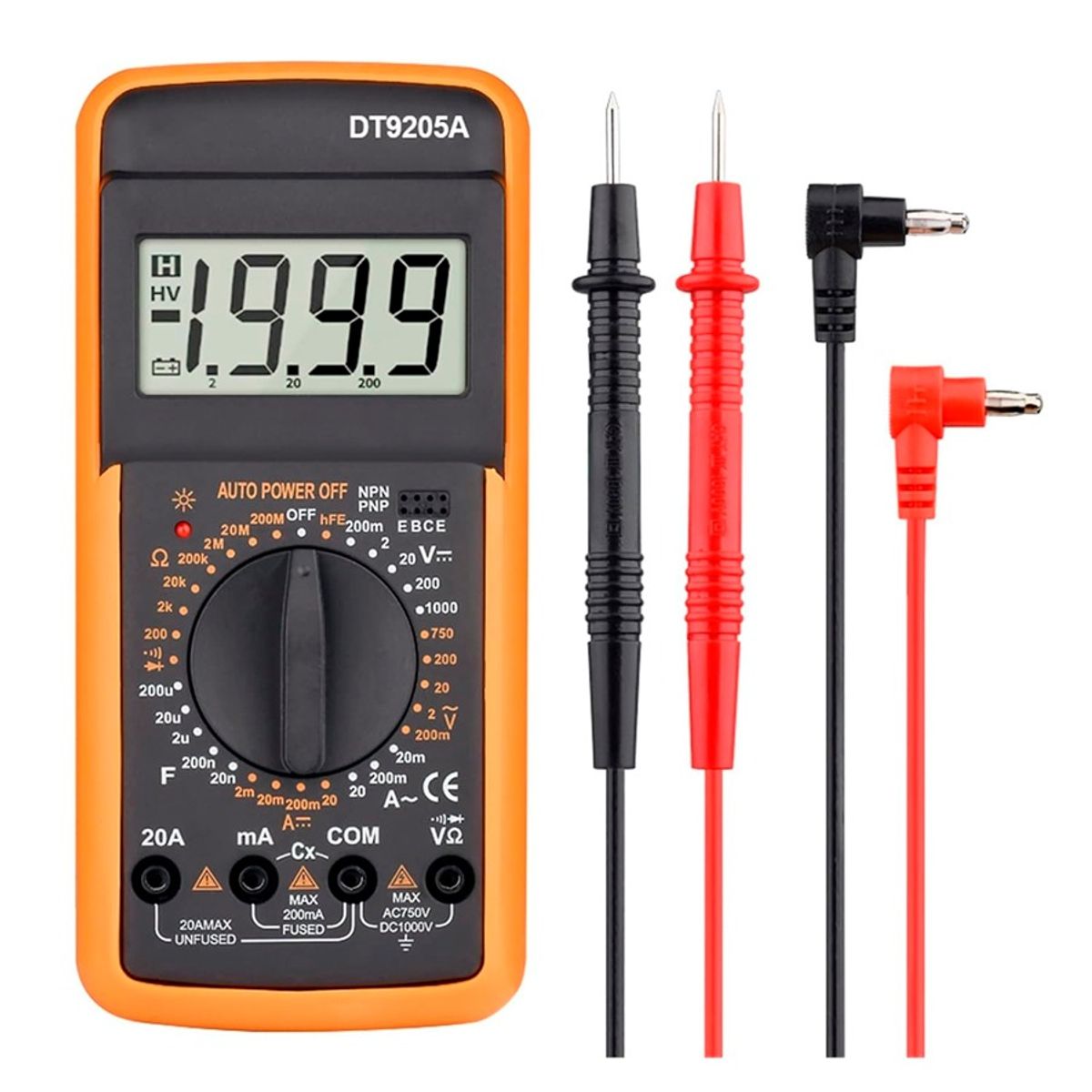 GENERICO - Tester Multímetro Digital Profesional Rango Automático