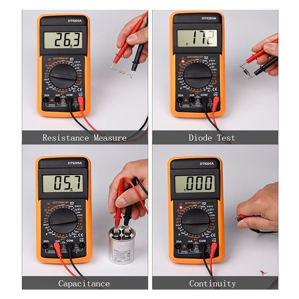 GENERICO - Tester Multímetro Digital Profesional Rango Automático