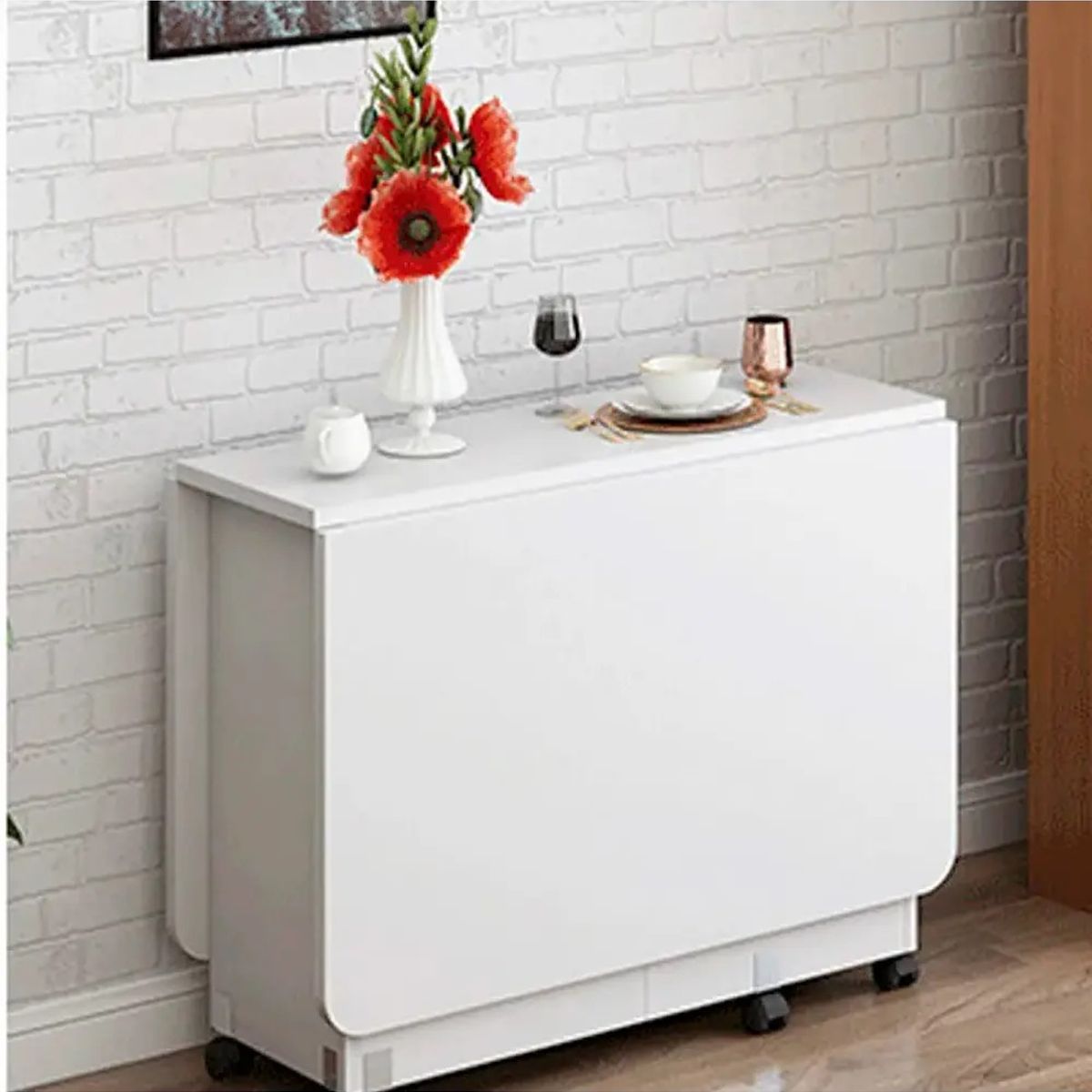 CORI CORI - Mesa de Comedor Plegable Extendible 140x60cm