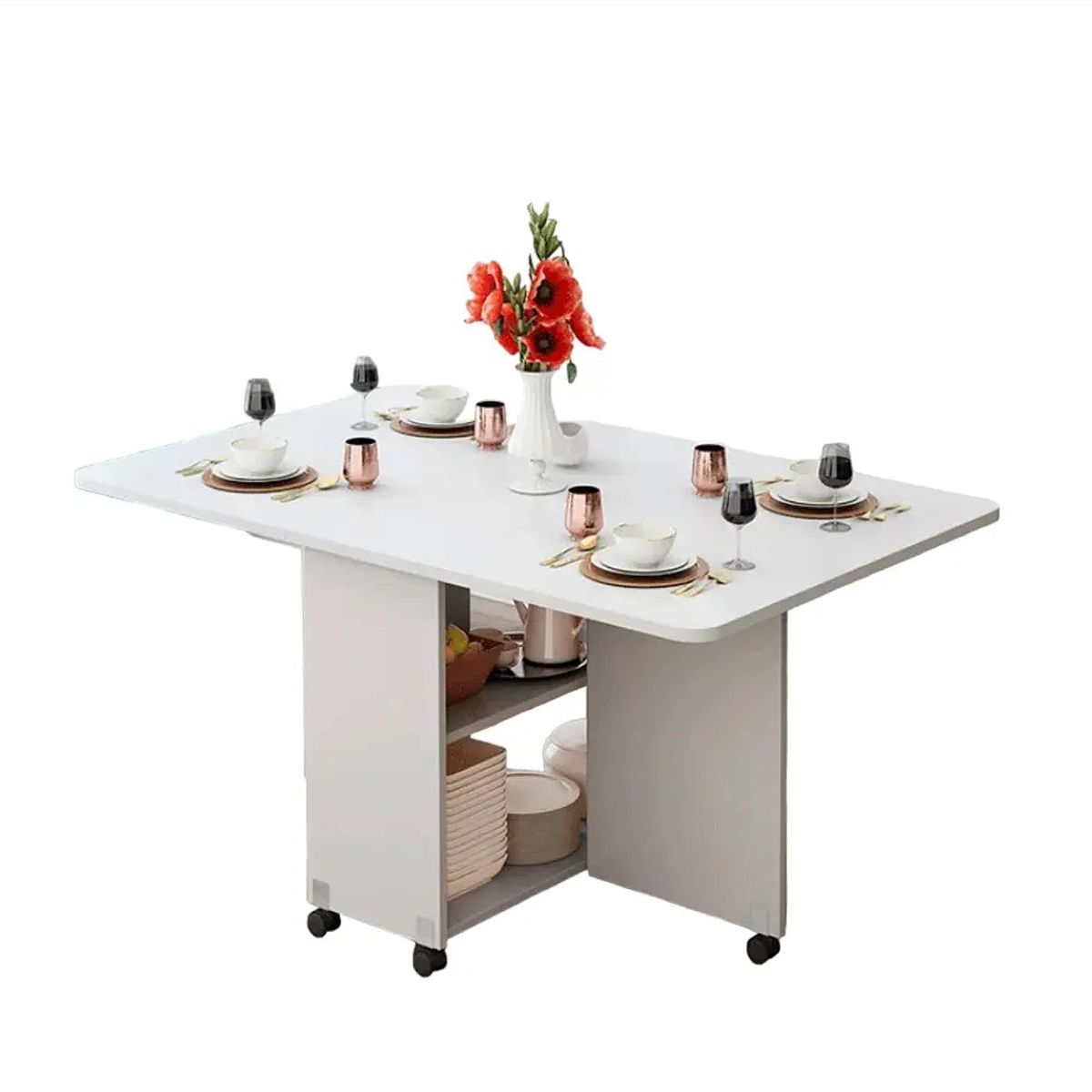 CORI CORI - Mesa de Comedor Plegable Extendible 140x60cm