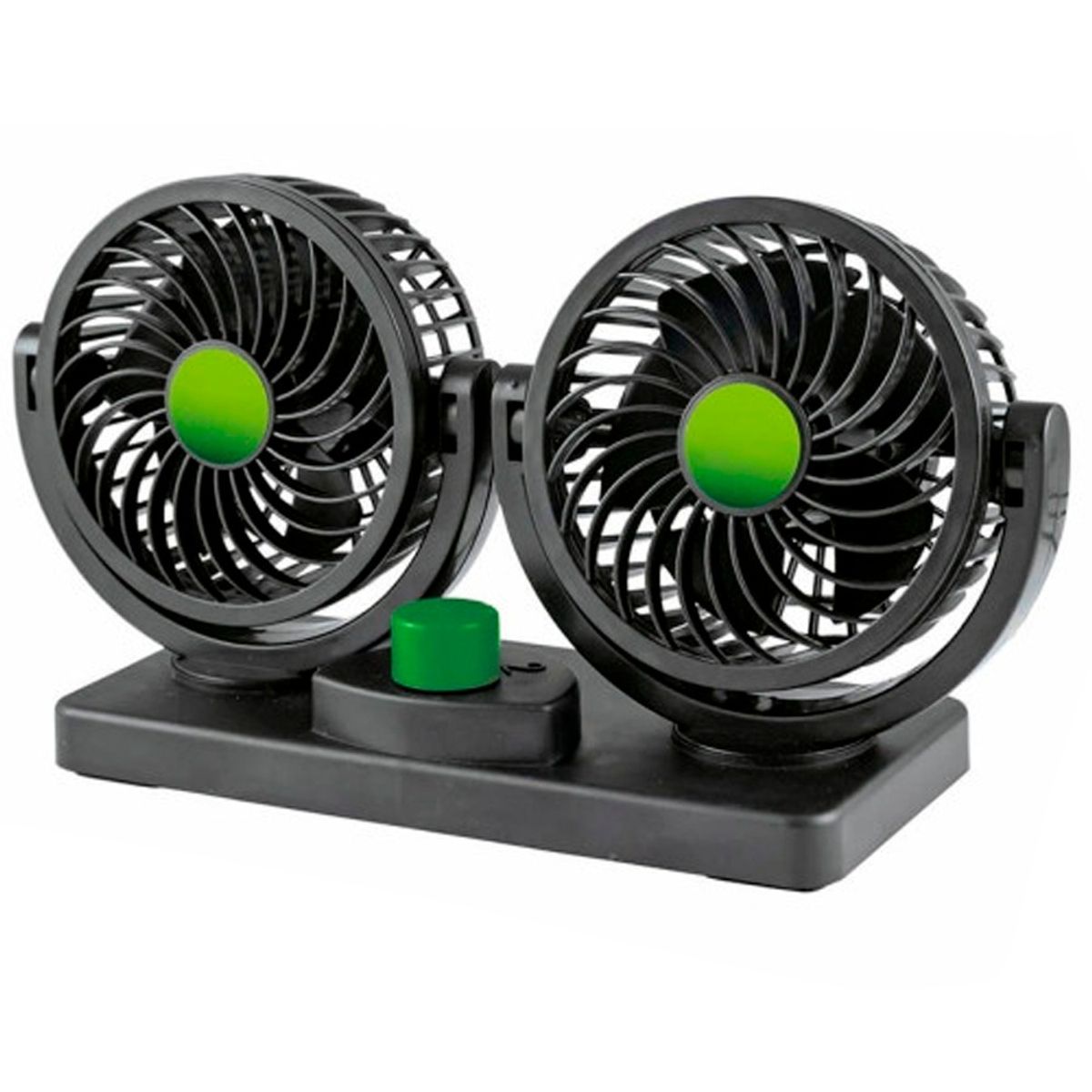 GENERICO - Ventilador Doble Para Coche Ajustables 360 Grados Usb