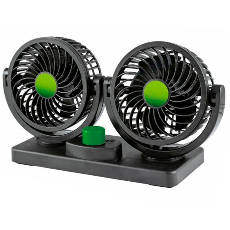 GENERICO - Ventilador Doble Para Coche Ajustables 360 Grados Usb