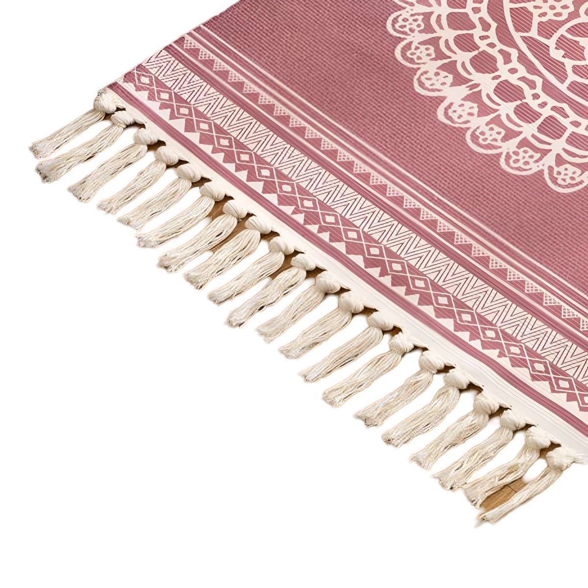 GENERICO - Set de 2 Alfombras de Lino 60x90 cm para Bajada de Cama  V1