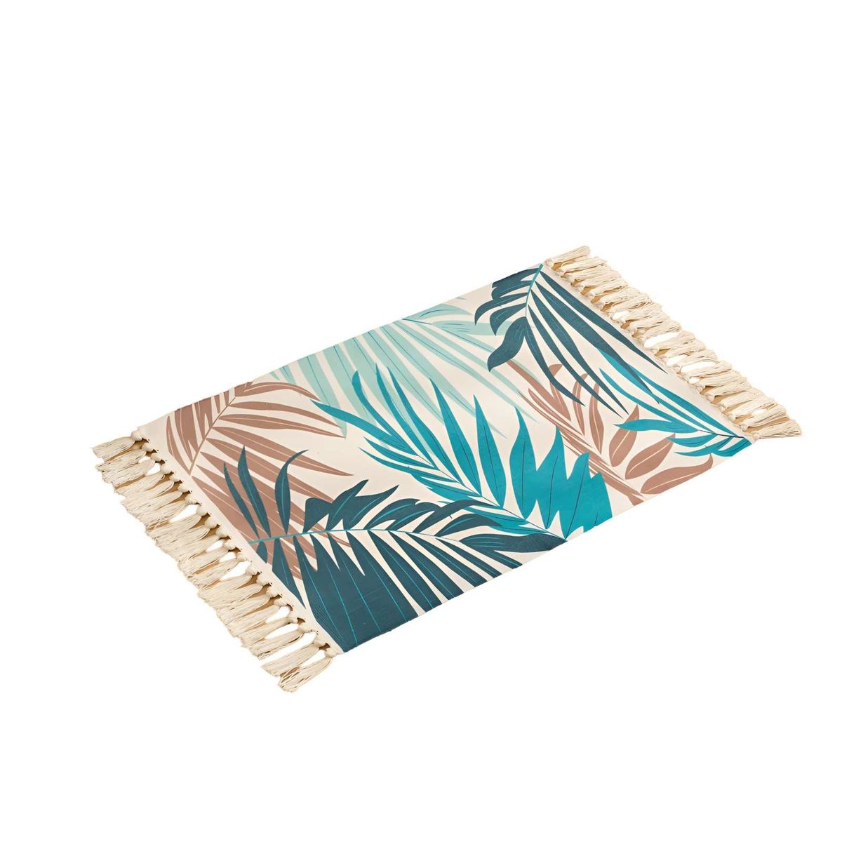 GENERICO - Set de 2 Alfombras de Lino 60x90 cm para Bajada de Cama  V6