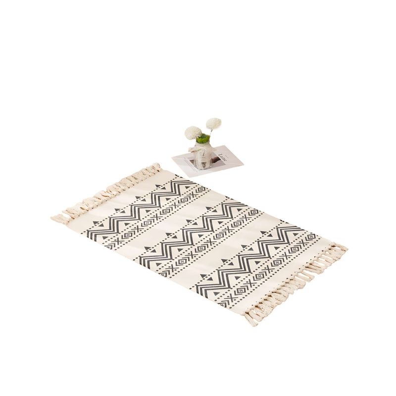 GENERICO - Set de 2 Alfombras de Lino 60x90 cm para Bajada de Cama  V7
