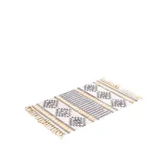 GENERICO - Set de 2 Alfombras de Lino 60x90 cm para Bajada de Cama V12