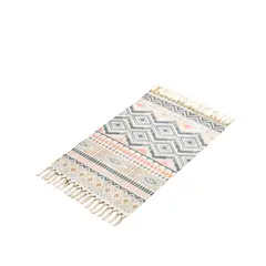 GENERICO - Set de 3 Alfombras de Lino 60x90 cm para Bajada de Cama V18