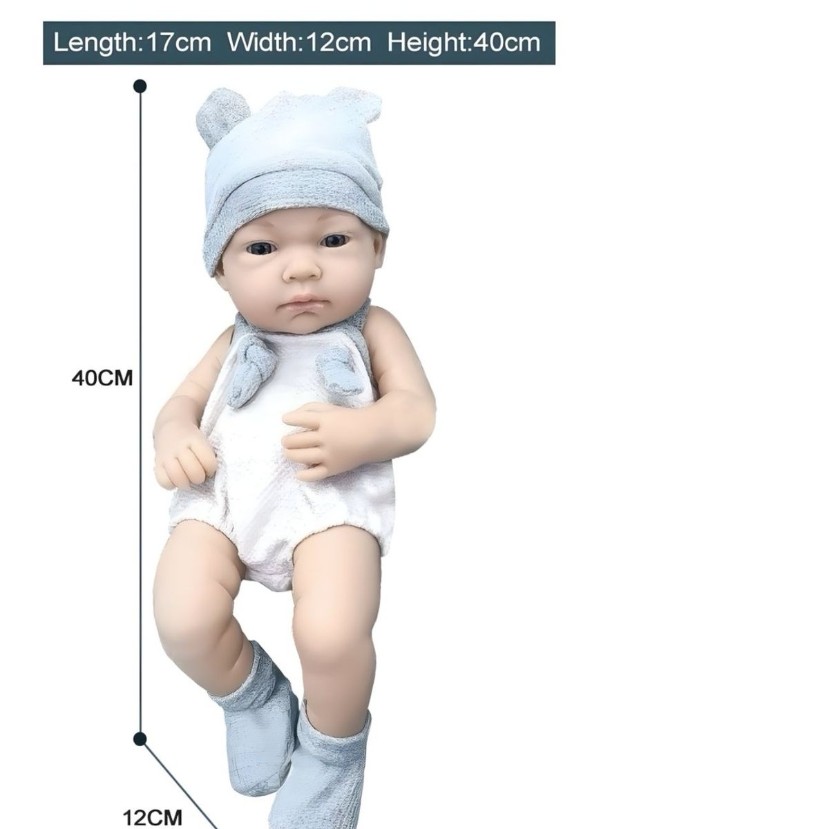 GENERICO - BEBE MUÑECO REALISTA DE SILICONA NIÑO 7n8