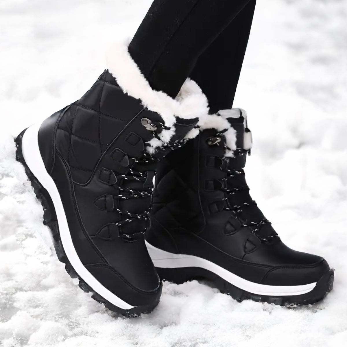 AGW - Botín Nieve y Lluvia Impermeables Botas Forradas En Chiporro