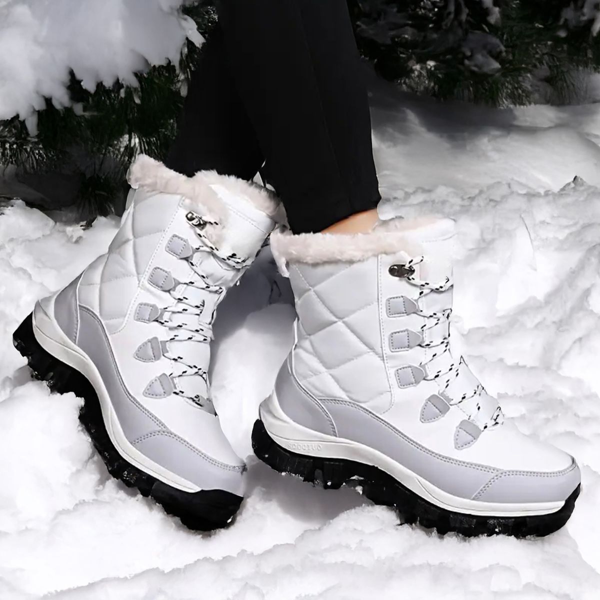 AGW - Botín Nieve y Lluvia Impermeables Botas Forradas En Chiporro