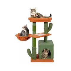 GENERICO - Torre arbol rascador gatos poste michi cactus verde