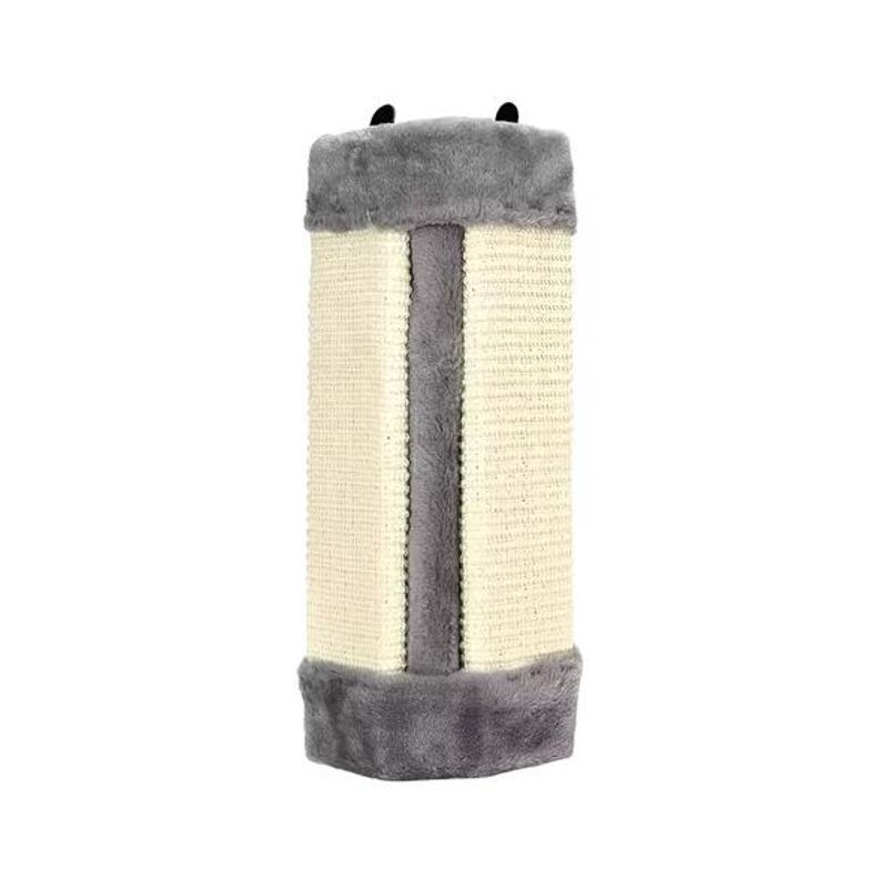 GENERICO - Rascador pared gatos esquinero sofa sillon gato gris
