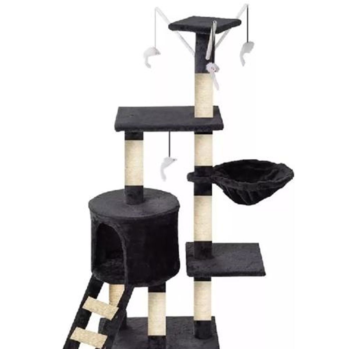 GENERICO - Rascador tipo árbol gatos - niveles interactivo color gris