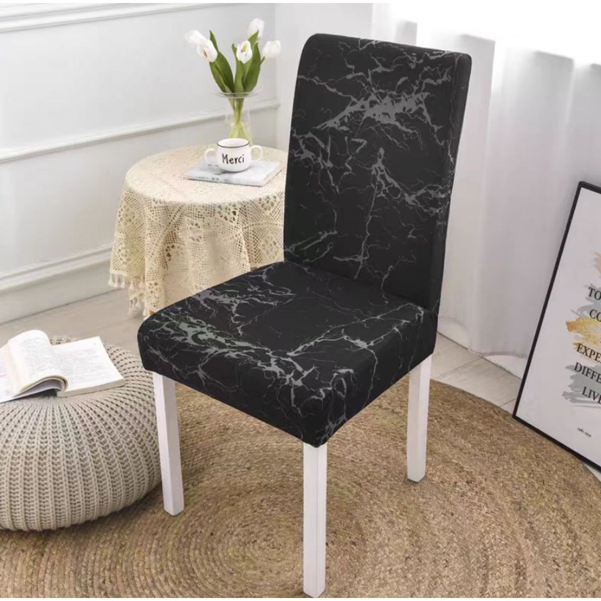 GENERICO - Pack 6 Funda Para Sillas Elasticada Decorativas Comedor