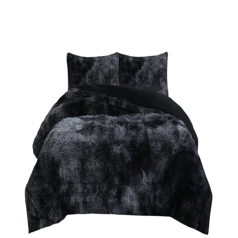GENERICO - CUBRECAMA PLUSH CON CHIPORRO PELUDO INVIERNO PLAZA Y MEDIA