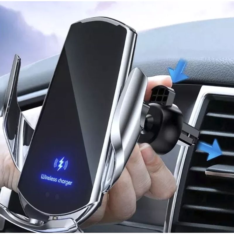 GENERICO - Cargador inalámbrico para auto Q3 color plata
