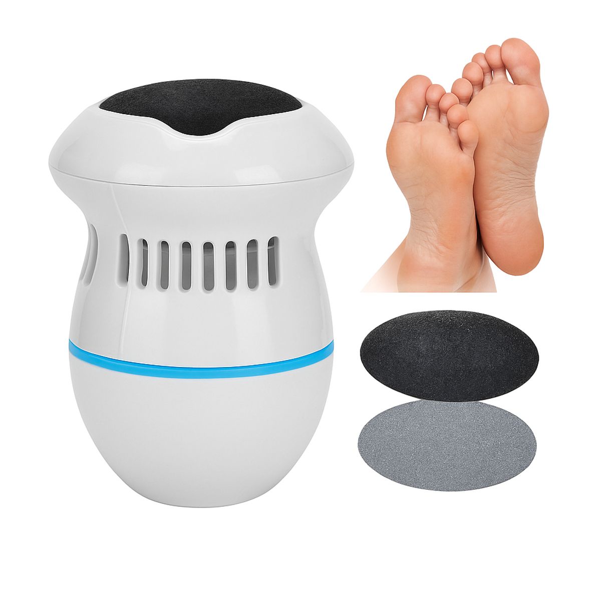 MOVI - Removedor y Exfoliador de Durezas para Pies Eléctrico Giratorio