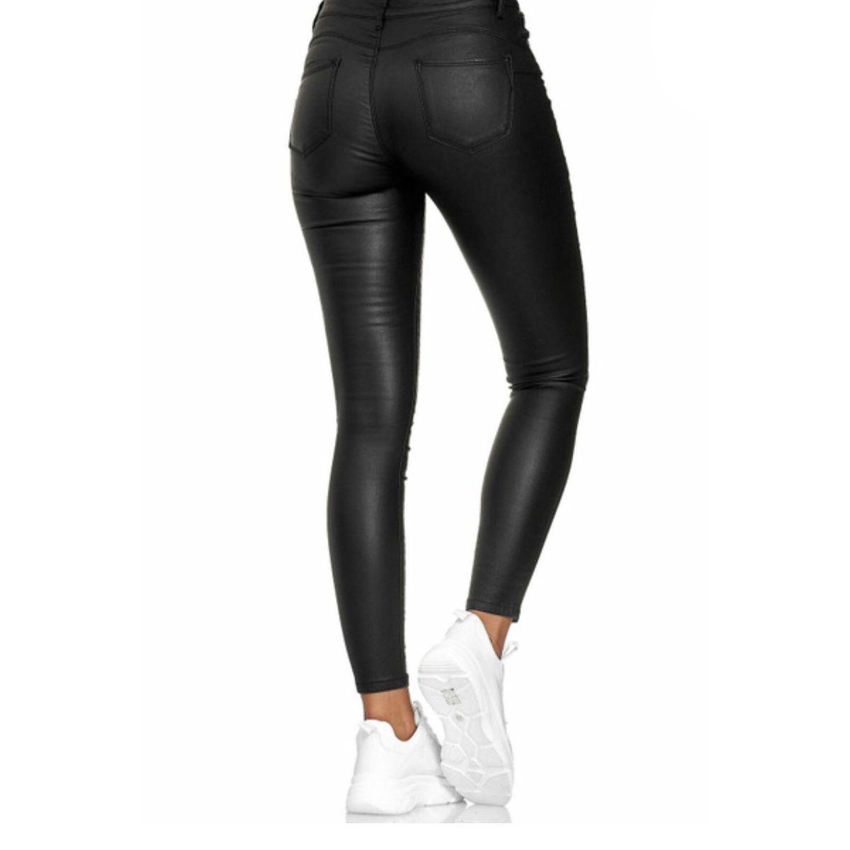 AGW - Jeans Eco Cuero Calce Perfecto - Elasticados - Tiro Alto