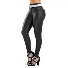 AGW - Jeans Eco Cuero Push Up Levanta Cola Corte Colombiano Tiro Alto