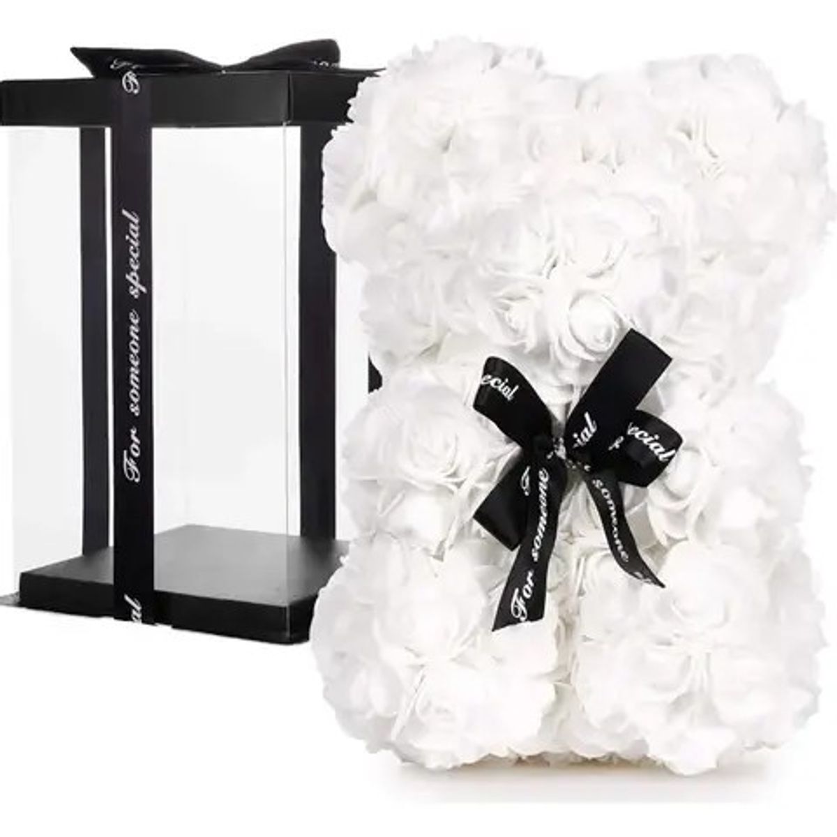 MOVI - Oso Pétalos de Rosa Blanco