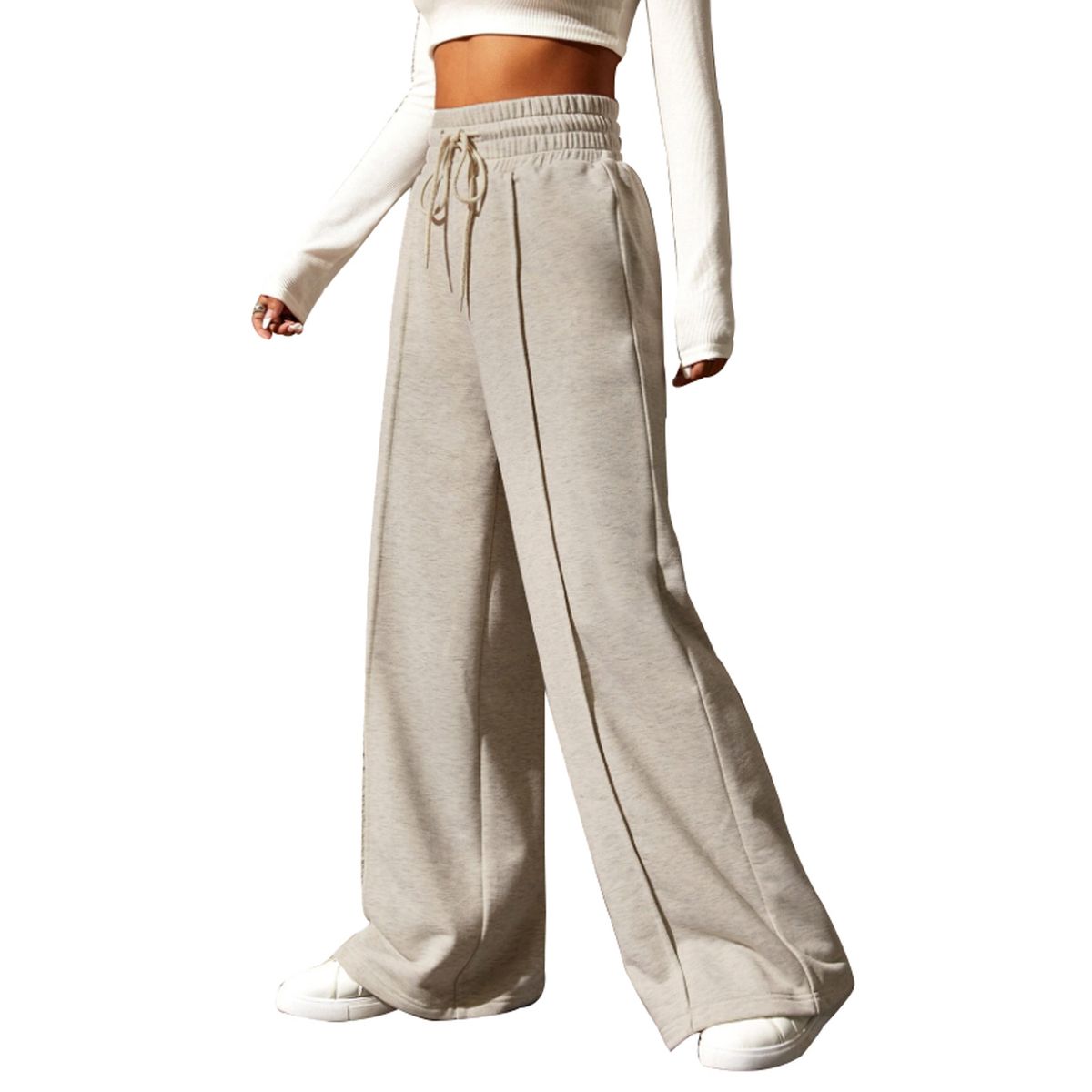 AGW - Pantalón Térmico Buzo Palazzo Forro Polar Elasticado Wide Leg Oversize