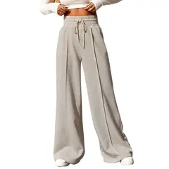 AGW - Pantalón Buzo Algodón Palazzo Elasticados Wide Leg - Oversize