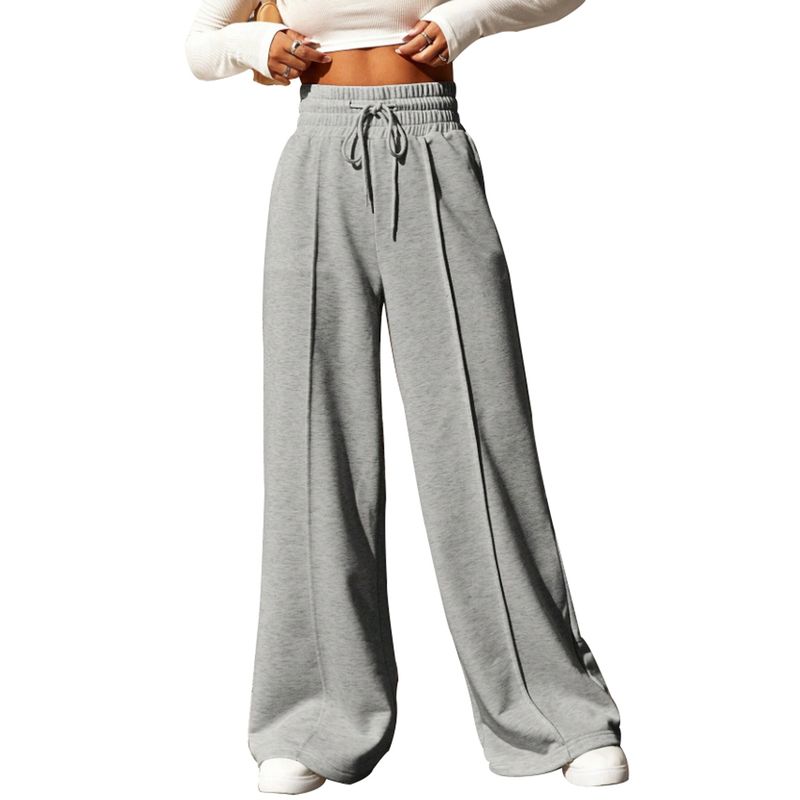 AGW - Pantalón Buzo Algodón Palazzo Elasticado Wide Leg - Oversize