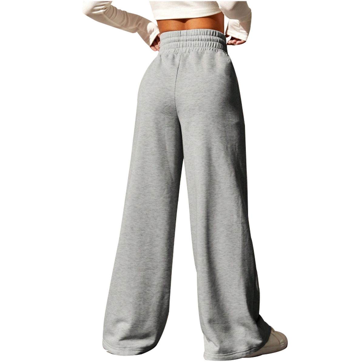 AGW - Pantalón Buzo Algodón Palazzo Elasticado Wide Leg - Oversize