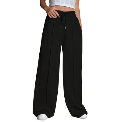 Imagen 2 del producto Pantalón Buzo Algodón Palazzo Elasticado Wide Leg - Oversize