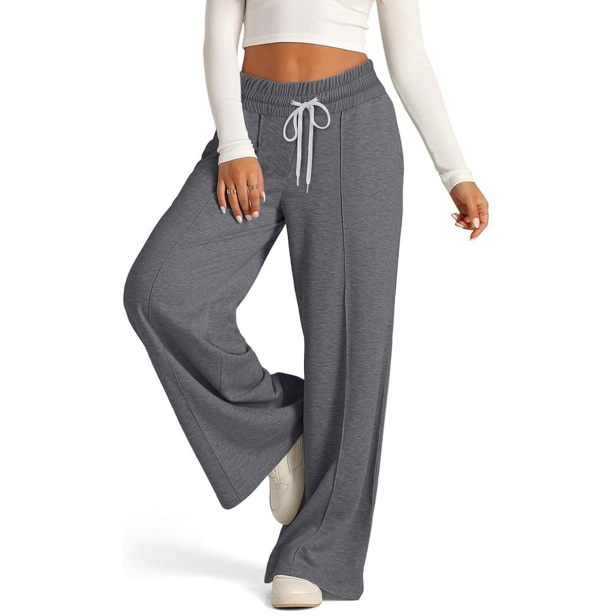 AGW - Pantalón Buzo Algodón Palazzo Elasticado Wide Leg - Oversize
