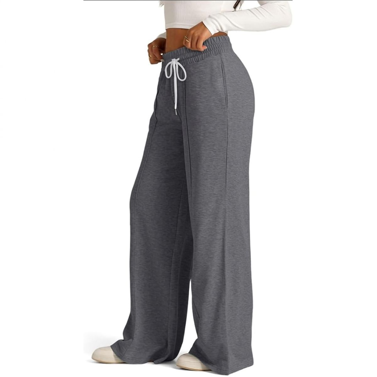 AGW - Pantalón Buzo Algodón Palazzo Elasticado Wide Leg - Oversize