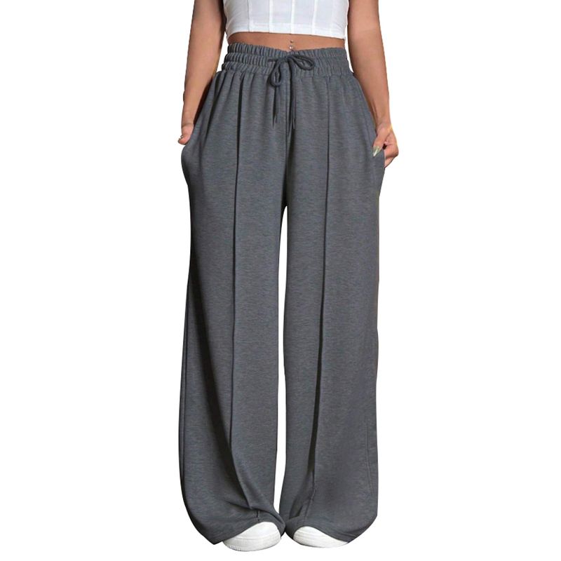 AGW - Pantalón Buzo Algodón Palazzo Elasticado Wide Leg - Oversize