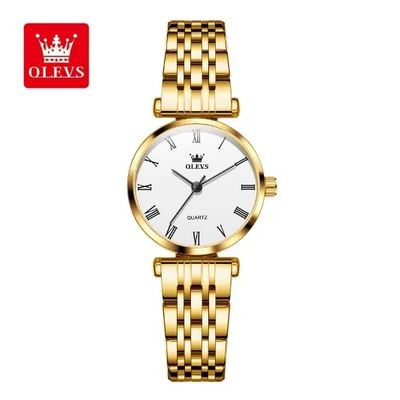 Imagen 2 del producto Reloj de Mujer de Lujo con Pulsera de Acero Inoxidable Dorado Resistente al agua Movimiento Cuarzo