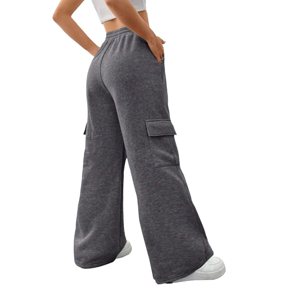 AGW - Pantalón Buzo Algodón Cargo Elasticados Palazzo - Oversize - Wide Leg