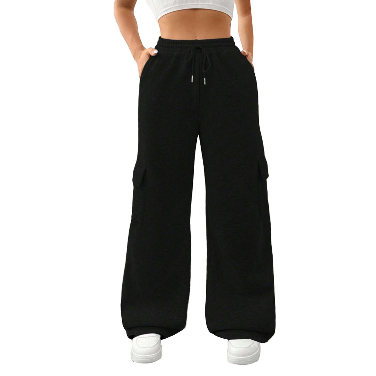 AGW - Pantalón Buzo Algodón Cargo Elasticados Palazzo - Oversize - Wide Leg