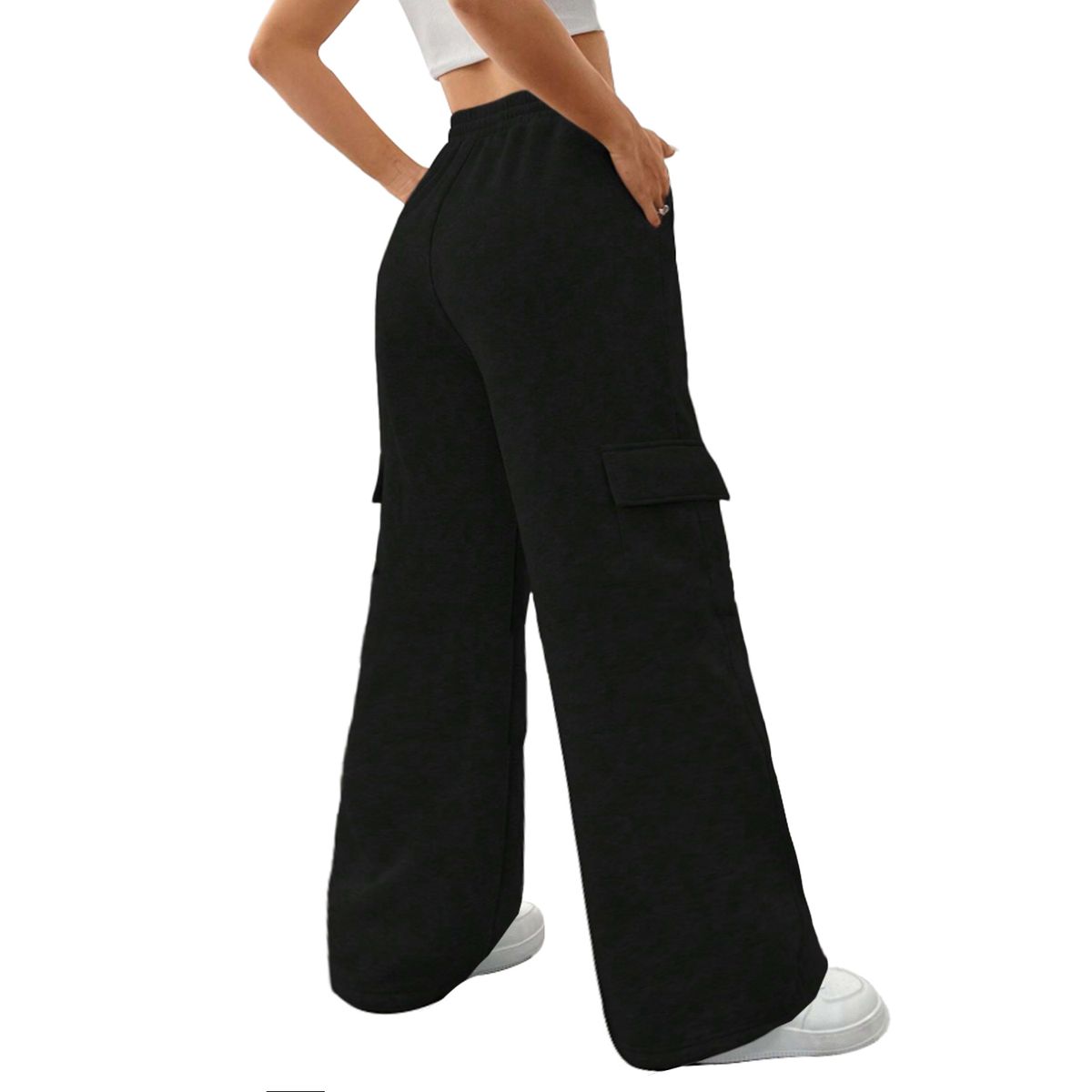 AGW - Pantalón Buzo Algodón Cargo Elasticados Palazzo - Oversize - Wide Leg