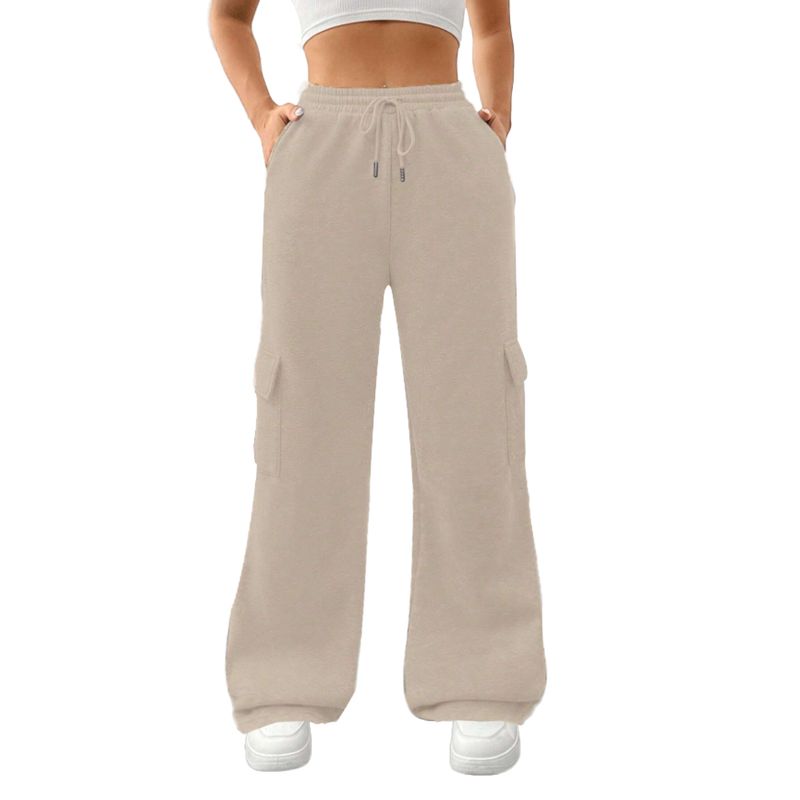 AGW - Pantalón Buzo Algodón Cargo Elasticados Palazzo - Oversize - Wide Leg