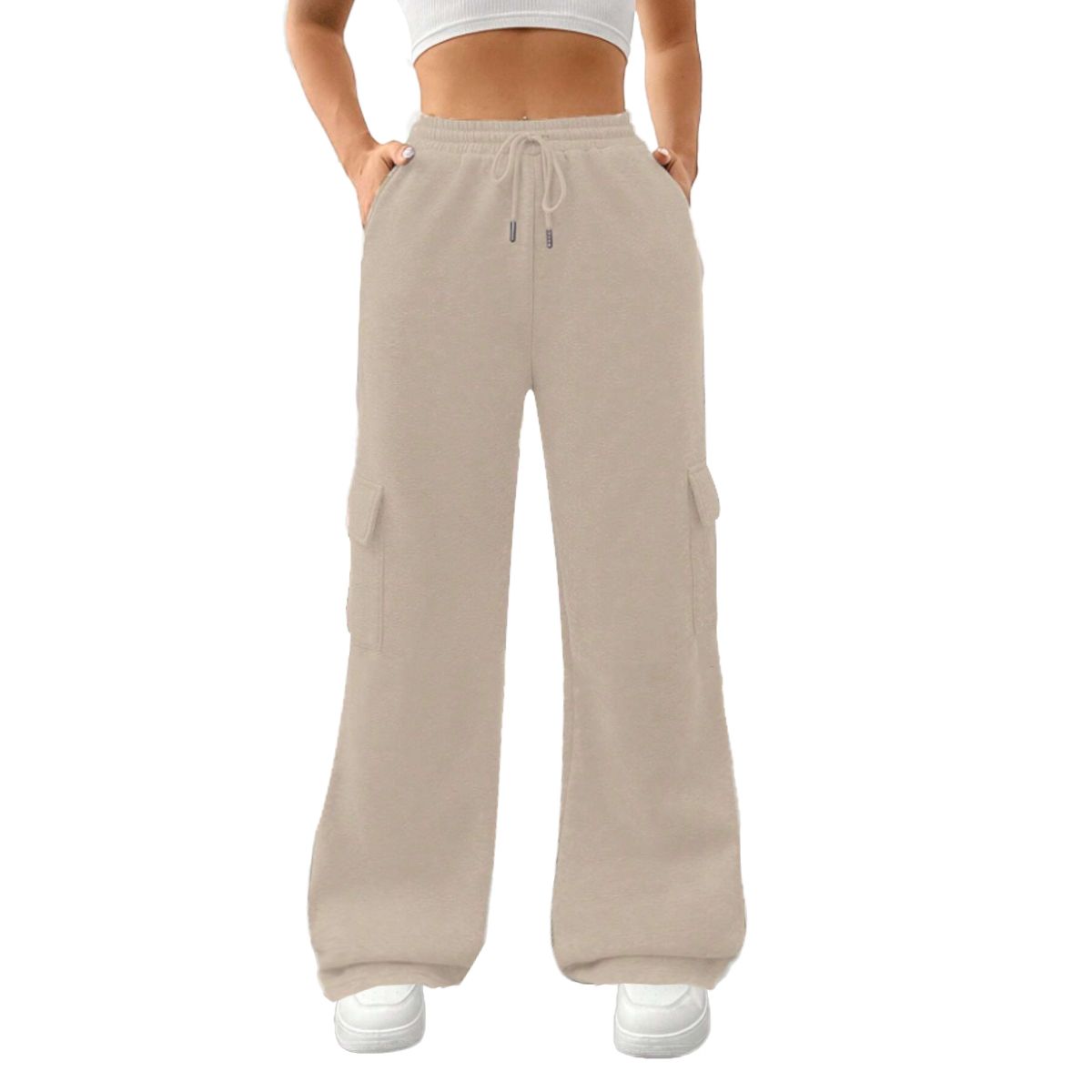 AGW - Pantalón Buzo Algodón Cargo Elasticados Palazzo - Oversize - Wide Leg