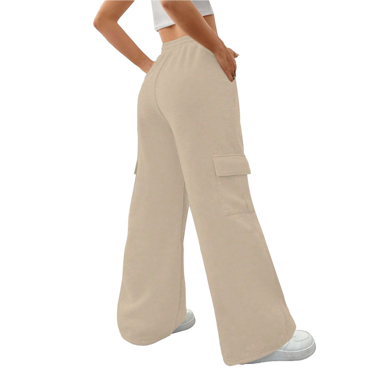 AGW - Pantalón Buzo Algodón Cargo Elasticados Palazzo - Oversize - Wide Leg