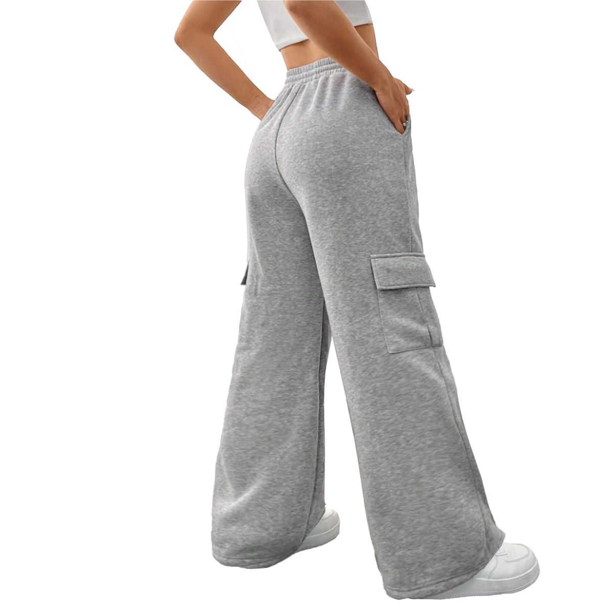 AGW - Pantalón Buzo Algodón Cargo Elasticados Palazzo - Oversize - Wide Leg