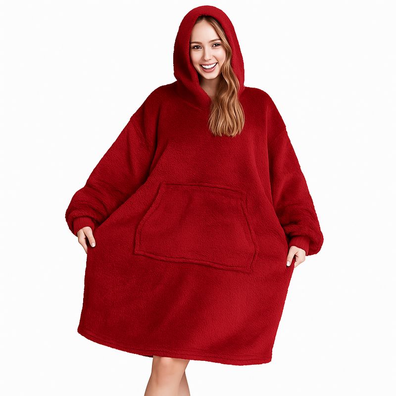 MOVI - Polerón Sherpa Oversize con Capucha Tipo Huggle  Talla Única