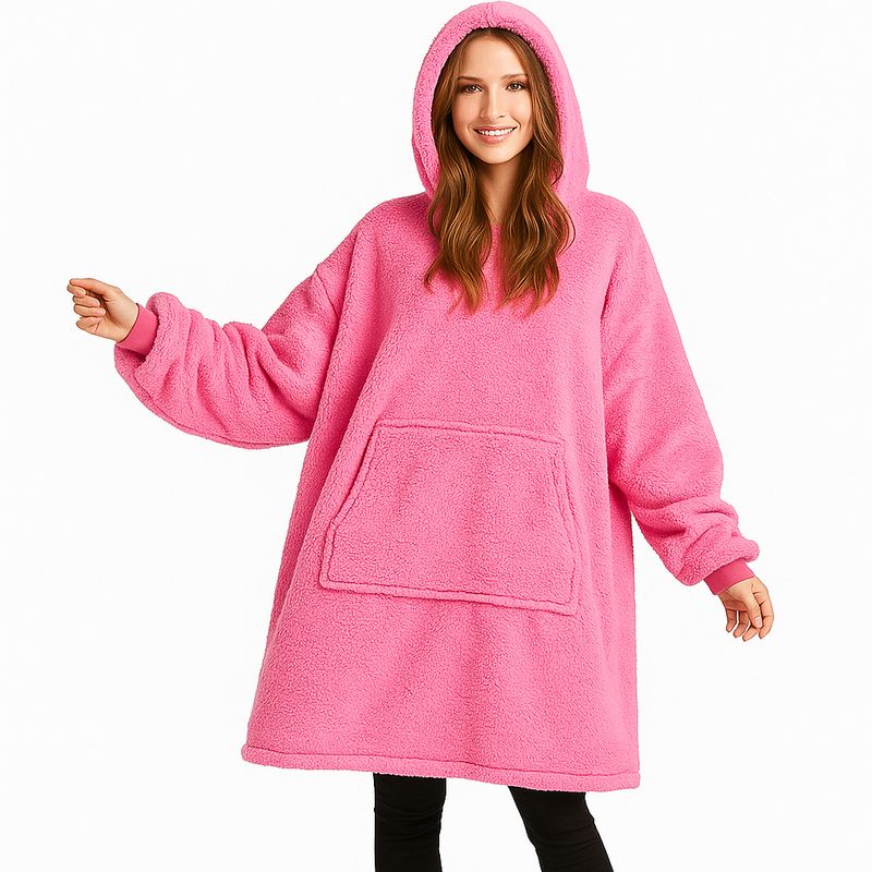 MOVI - Polerón Sherpa Oversize con Capucha Tipo Huggle  Talla Única