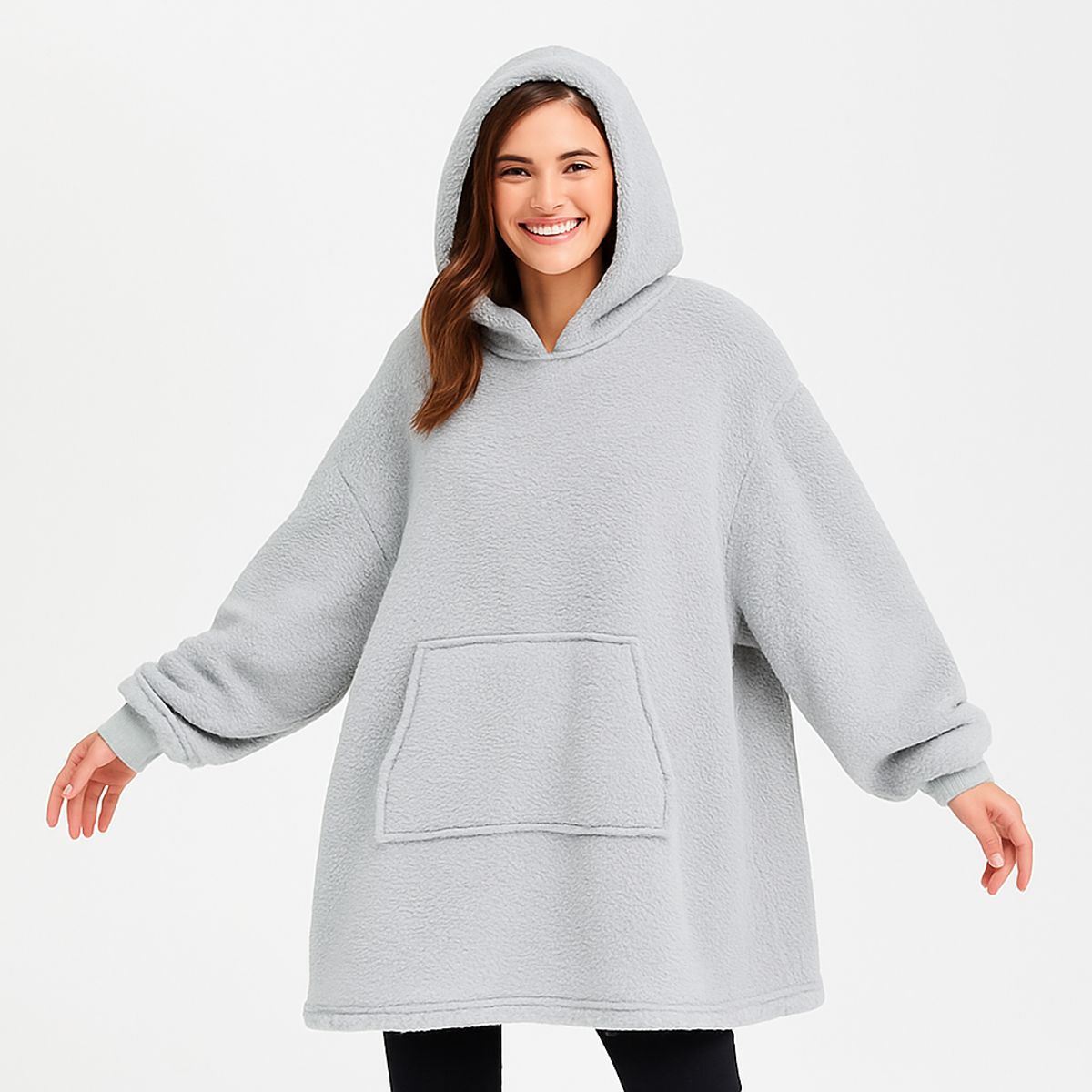 MOVI - Polerón Sherpa Oversize con Capucha Tipo Huggle  Talla Única