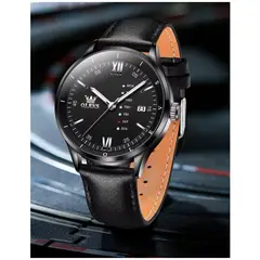 STARTECHOFFICE - Reloj Clásico de Hombre con Calendario Completo Correa de Cuero