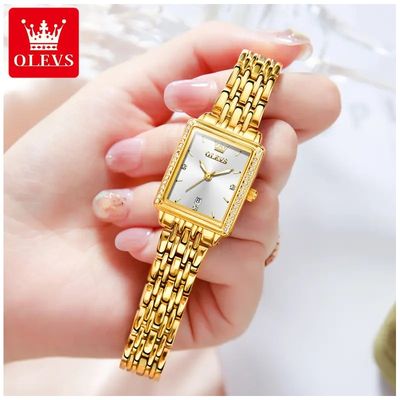 Imagen 2 del producto Reloj de Mujer de Acero Inoxidable Dorado con Cristales Movimiento Cuarzo Resistencia al agua 3 ATM