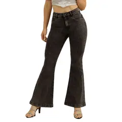 AGW - Jeans Flare - Push Up Acampanado Levanta Cola Corte Colombiano